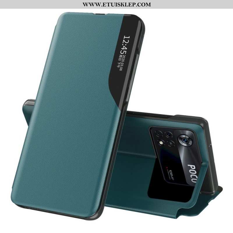 Etui Na Telefon do Poco X4 Pro 5G Teksturowana Sztuczna Skóra